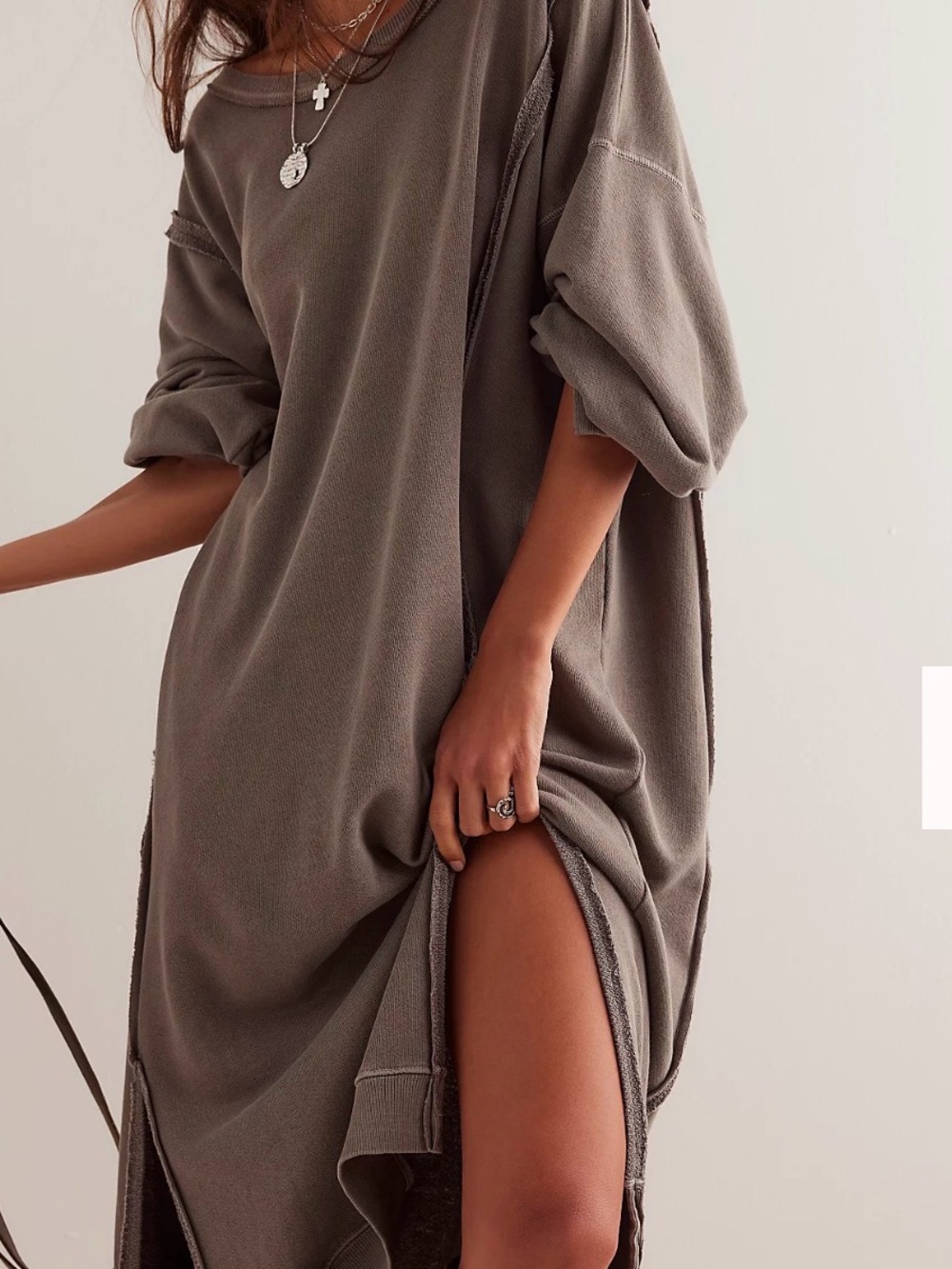 We The Free by Free People Camden Maxi Sweatshirt Dress Women’s XL